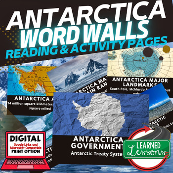 Preview of Antarctica Word Wall Activity Pages World Geography Word Wall