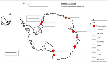 Preview of Antarctica lesson bundle map work, notan art and ernest shackleton.