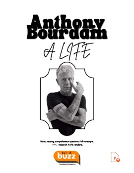 Preview of Anthony Bourdain. A Life. Biography. PPTx. Reading. Research. Report. ELA. ESL