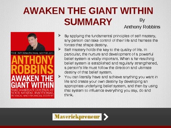 Preview of Anthony Robbins - Awaken the Giant Within - Summary