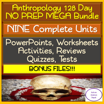 Preview of Anthropology 128 Day NO PREP MEGA Bundle: PowerPoints, Activities, Assessments