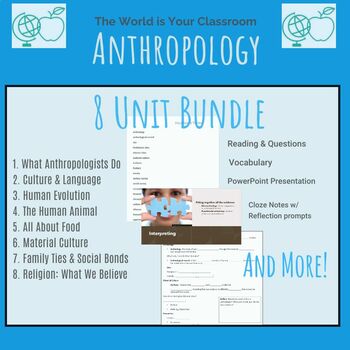 Preview of Anthropology Full Course 8 Unit Bundle