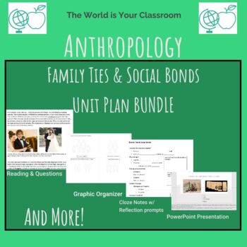 Preview of Anthropology Family Ties  & Social Bonds: Full Unit PPT, Reading, Notes, More