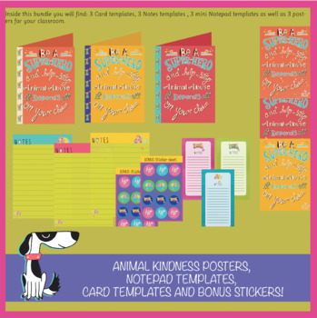 Anti Animal Abuse posters, cards and writing templates bundle. | TPT