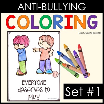 Preview of Anti-Bullying Activities Posters with Quotes and Coloring Pages