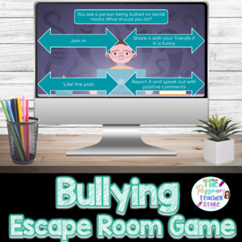 Preview of Anti Bullying Activity | Escape Room Game | Orange Shirt Day Character Education