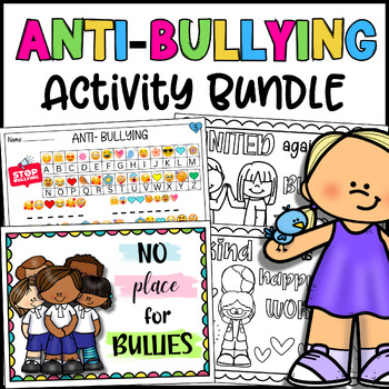 Preview of Anti Bullying Pink Shirt Day And Kindness Bundle Posters And Coloring Pages