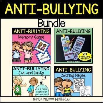 Preview of Anti-Bullying Activities with Games, Cut and Paste and Coloring Pages BUNDLE 