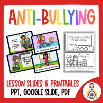 Anti-Bullying Lesson Presentation, Posters and Mini Book | Back to School