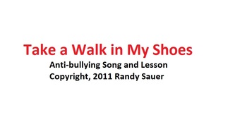 Preview of Anti Bullying Lesson and Song
