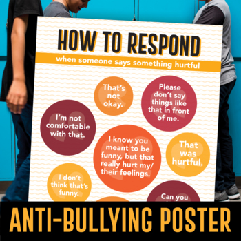 Preview of Anti-Bullying Poster: How to Respond when Someone Says Something Hurtful