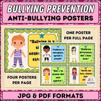 Anti-Bullying Posters | Bullying Prevention Month & Kindness Day ...