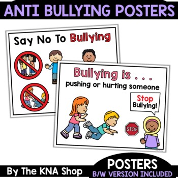 Anti Bullying Posters and Coloring Pages Back to School by The KNA Shop