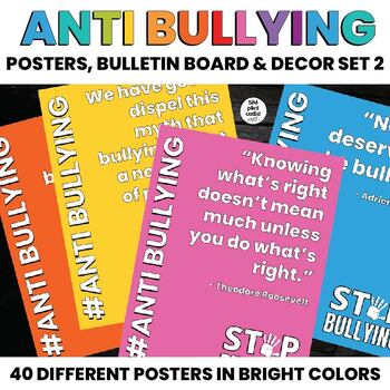Preview of Anti Bullying Quotes | Posters | Decor | Bulletin Board | BRIGHT SET 2