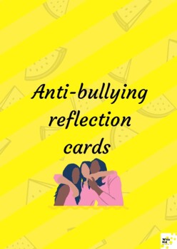 Preview of Anti-Bullying Reflection Cards