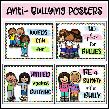 Anti-Bullying & kindness Activities Posters Bulletin Board Classroom ...