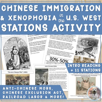 Preview of Anti-Chinese Immigration Stations Chinese Exclusion Act & Xenophobia in US West