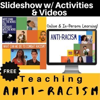 Preview of FREE Anti-Racism/Social Justice Powerpoint w/ Videos & Activities!