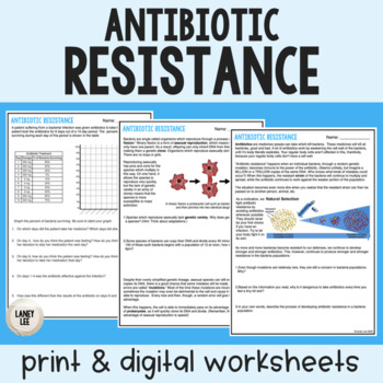 Preview of Antibiotic Resistance - Reading Comprehension Worksheets