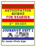 Anticipation Guides Journeys Unit-1 3rd Grade Reading Comp
