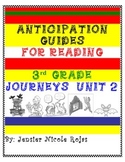 Anticipation Guides Journeys Unit-2 3rd Grade Reading Comp