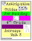 Anticipation Guides Journeys Unit-3 4rd Grade Reading Comp
