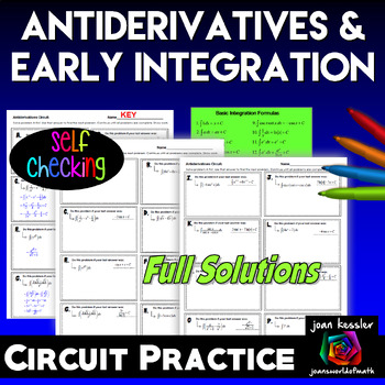 Preview of Antiderivatives and Beginning Integration Calculus Circuit Training