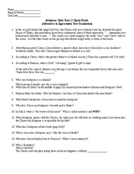 antigone critical thinking questions answers
