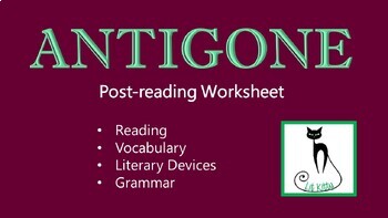 Preview of Antigone Post-reading Worksheet