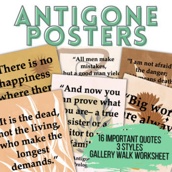 Preview of Antigone Posters + Gallery Walk w/ THEMES!