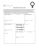 Antigone Pre-Reading Worksheets- Evaluating Gender Roles a
