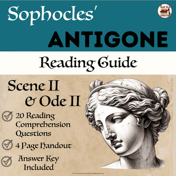 Preview of Antigone Reading Guide Scene 2 & Ode 2 with Answer Key (Pt. 4)