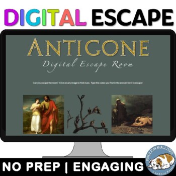 Preview of Antigone by Sophocles Digital Escape Room Review Game Activity