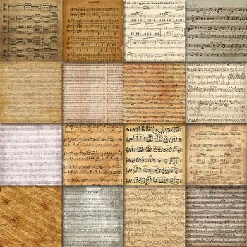 Download Antique Music Digital Paper Pack 16 Different Papers 12inx12in By Oldmarket