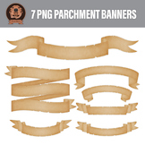 Png Digital Vintage Parchment Banner Clipart - 7 Paper Graphics