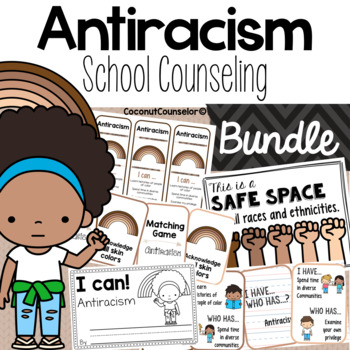 Preview of Antiracism Bundle | Worksheets, Mini-Book, Coloring Pages, Games