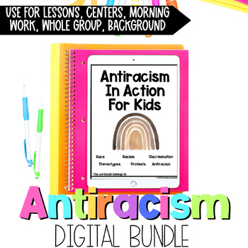 Preview of Antiracism DIGITAL Bundle What is Race Racism Discrimination Stereotype Protests