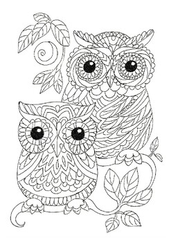 Antistress Owls Coloring Pages: A Fun Activity for All Ages by pagequest