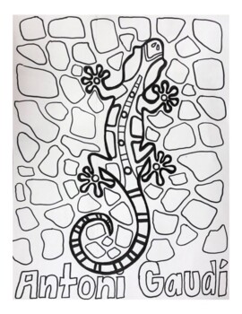 Preview of Antoni Gaudi Coloring Page