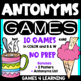 Antonyms Games with Posters and Lists