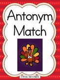 Antonym Match Thanksgiving Theme
