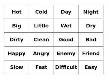 Preview of Antonym Matching Game