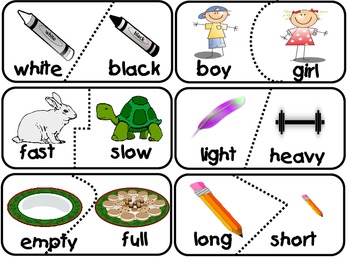Antonym Puzzle Match-30 Opposite Matches by Christine Maxwell Hand to Heart