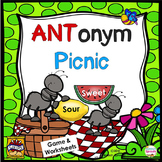 Antonym Speech Therapy Games and No-Prep Worksheets