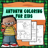 Antonym coloring pages for kids