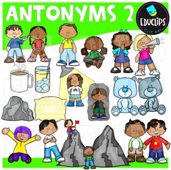 Preview of Antonyms 2 Clip Art Set {Educlips Clipart}