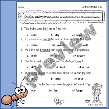 Antonyms....Activities for Independence by Second Grade Cuties | TpT