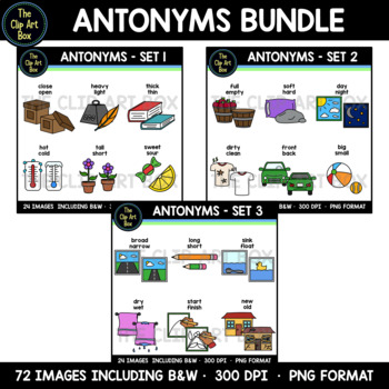 Preview of Antonyms - Clip Art - Bundle