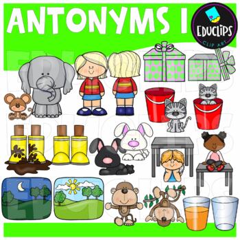 Preview of Antonyms Clip Art Set {Educlips Clipart}