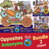 Antonyms Clipart | Opposite Words Clipart | Bundle # 2